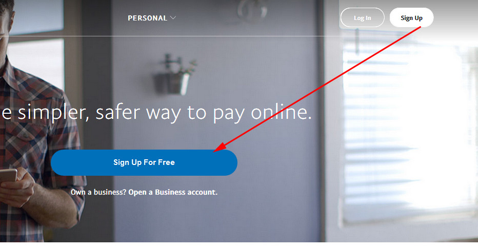 Paypal sign up create account from pc