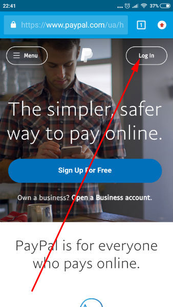 Paypal login sign in from mobile android