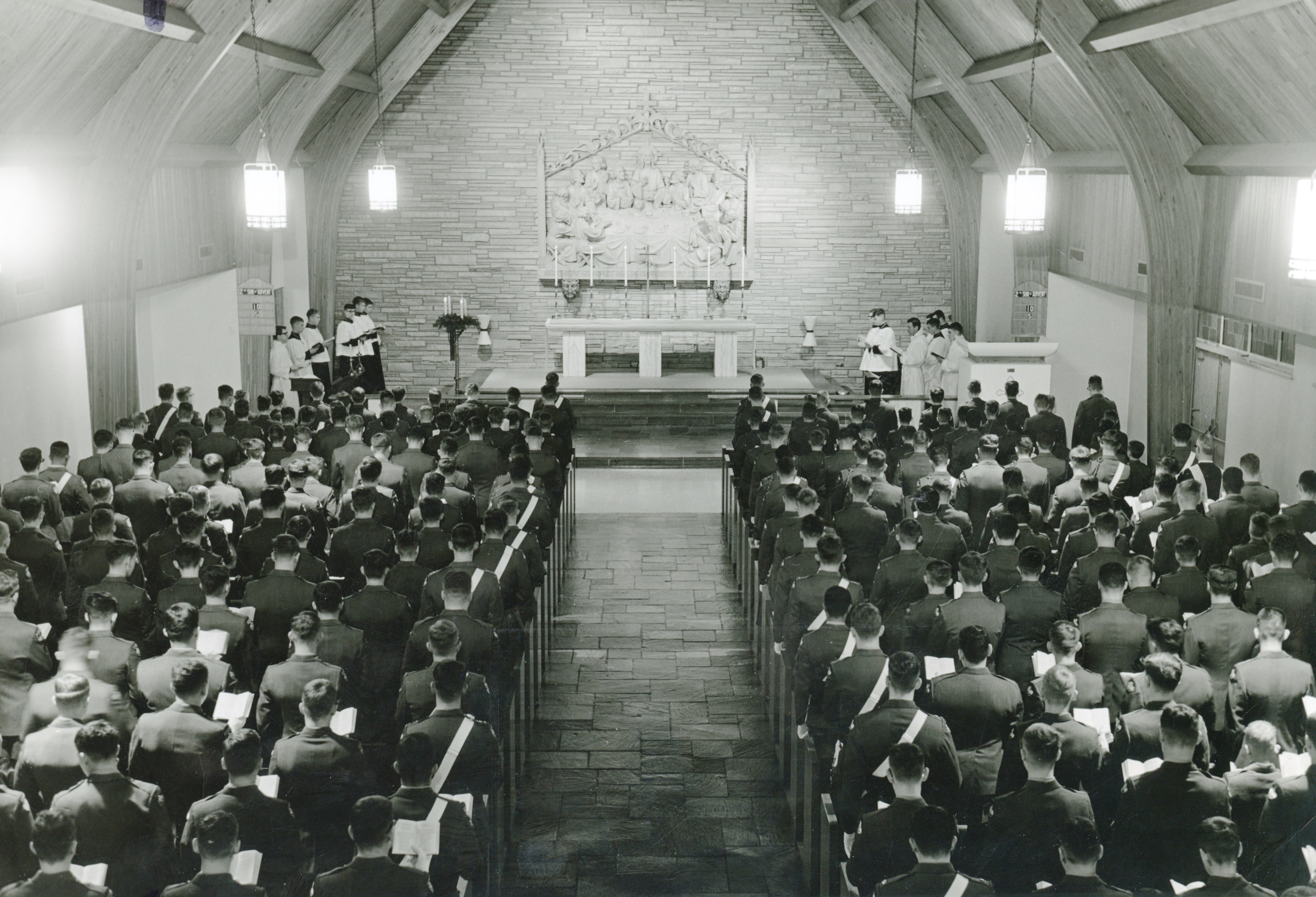 Howe Military Academy Service In All Saints Chapel 1970s