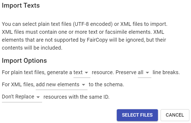 I6 Import Options