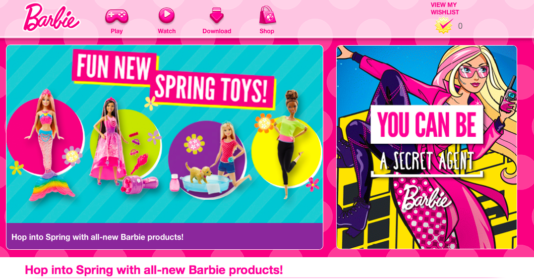 barbie doll website