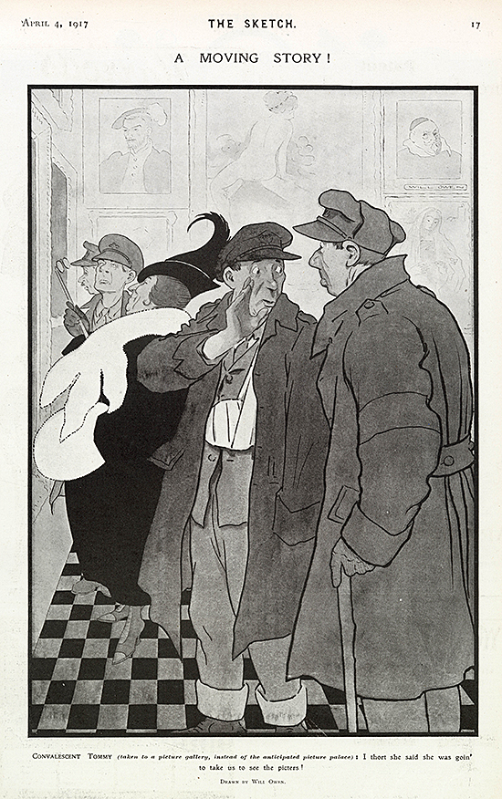 Fig. 4 Cartoon by Will Owen appearing in The Sketch on April 4, 1917, p.  17. Reproduced by permission of the Illustrated London News Ltd/Mary Evans  Picture Library.