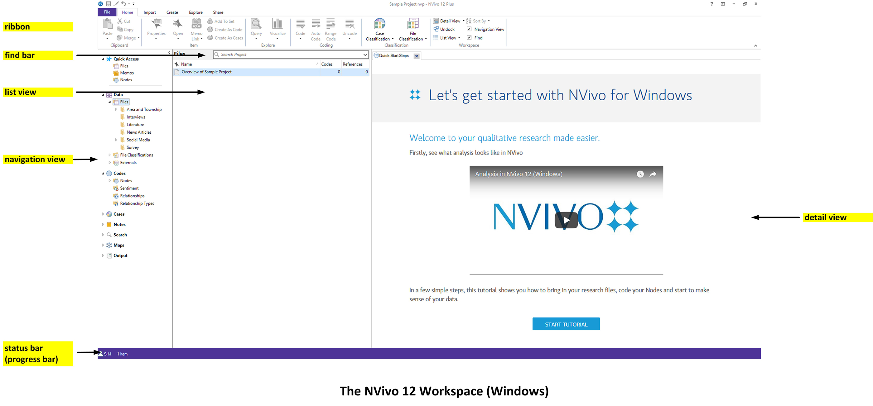 code sources at case in nvivo 12