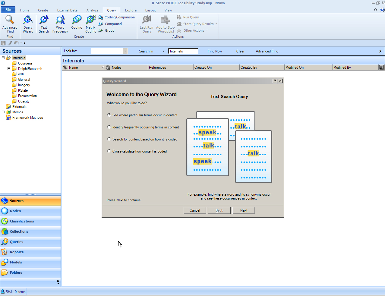 Conducting Queries in NVivo